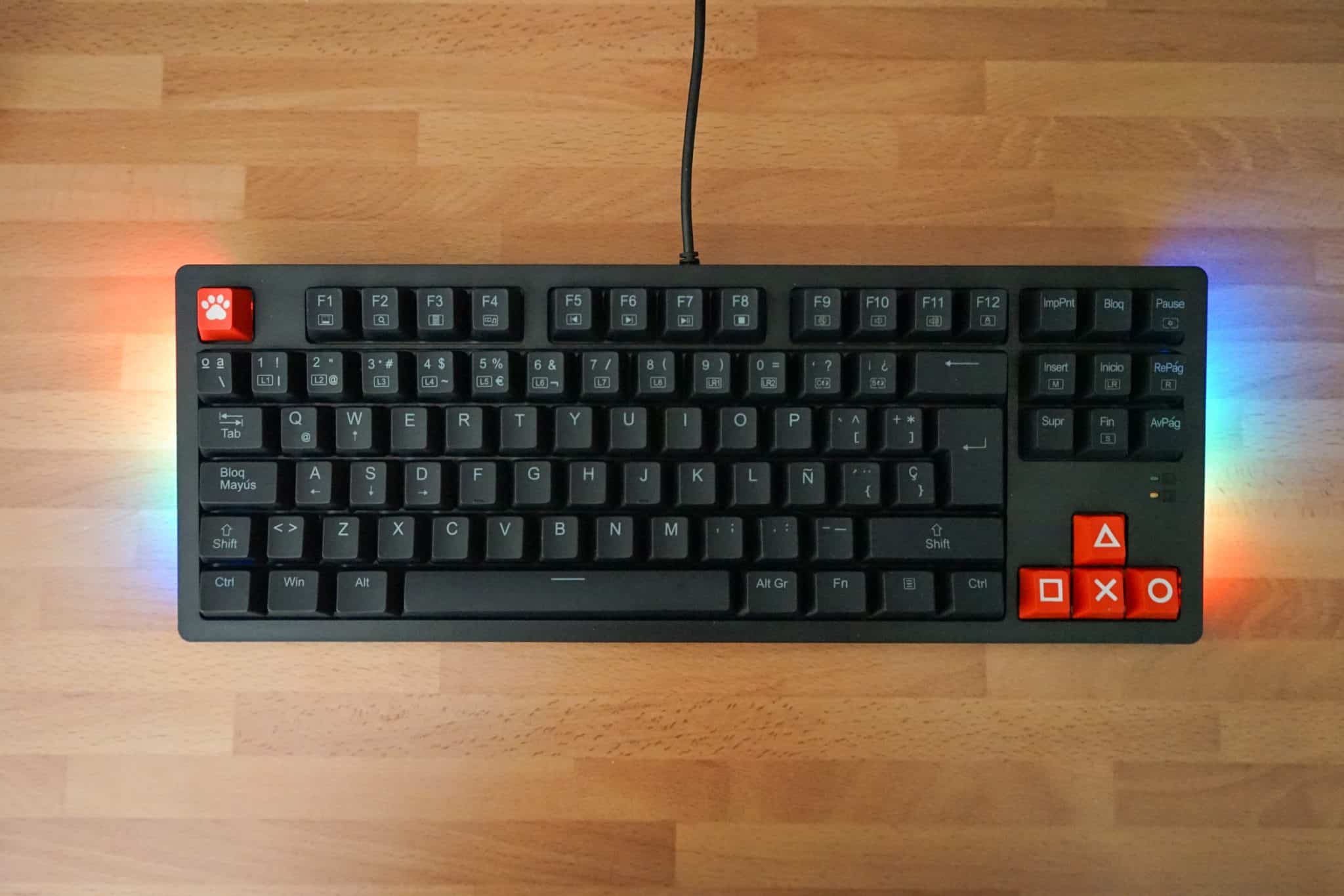 Clavier mécanique rétroéclairé de PC sous Windows